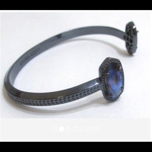 Kendra Scott Edie Gunmetal Abalone Cuff Bracelet